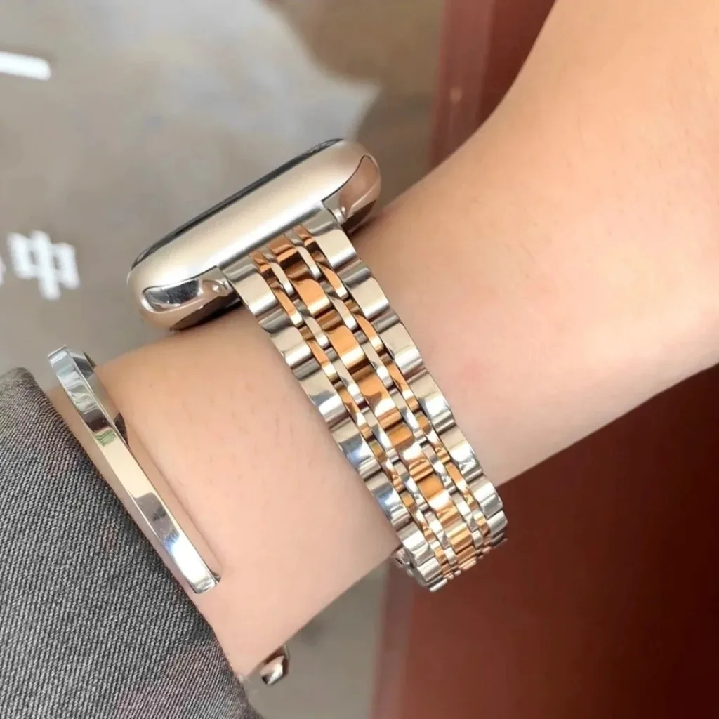 Elegant Stainless Steel Slim Watch Band Strap