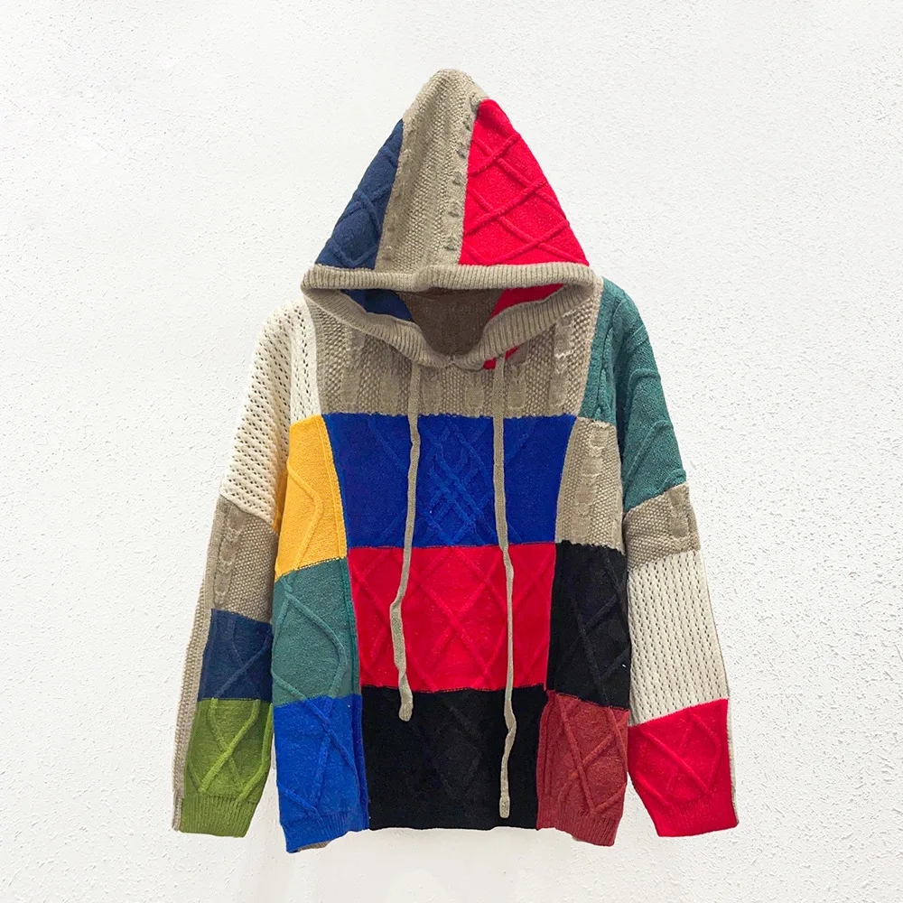 

Women Fashion Sweater Hooded Knit Pullover Korean Dongdaemun High Quality Clothing Autumn Winter New Y2k Pullovers Knitwears