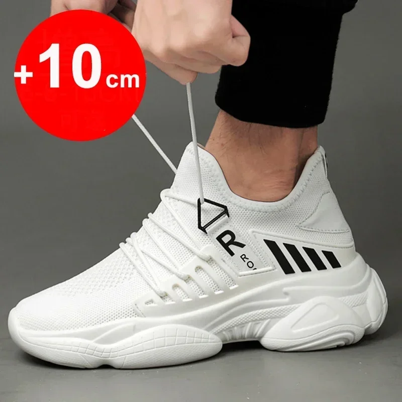Luxury brand Men Elevator Shoes Man Casual Shoes Hidden Heels 8cm 6cm Height Increasing Shoes Height Increase Shoes 2
