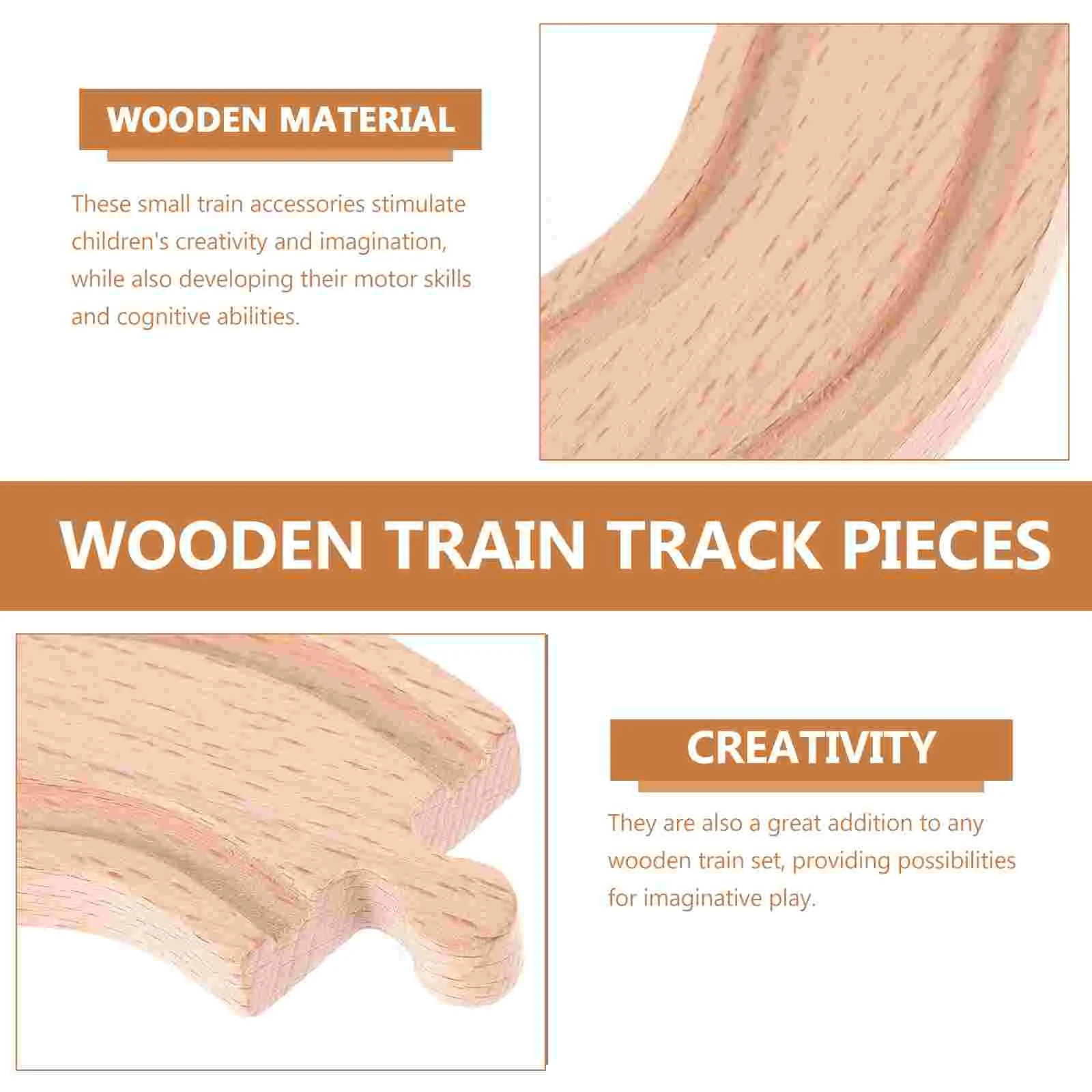 Train Bulk Track Toy Wooden Railway Playthings DIY Tracks Accessories Luxury Scene