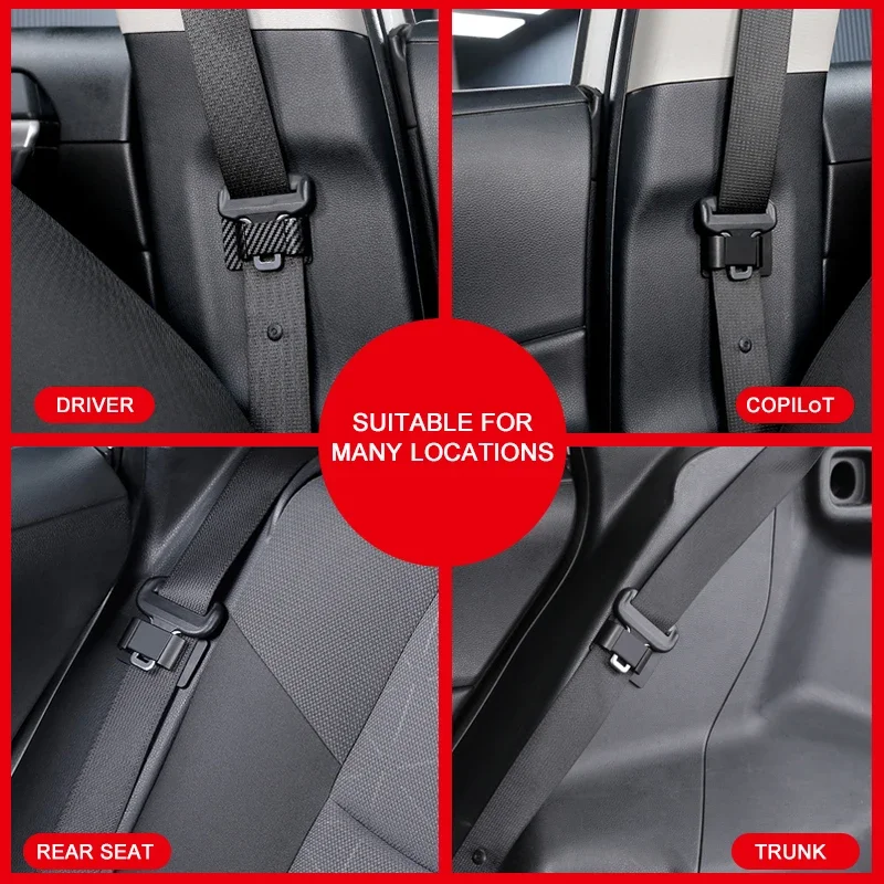 2PCS Car Seat Belt Limiter Buckle Stopper Safety Belt Adjusting Clip Non-slip Spacing Limit Device Fixed Buckle Accessories