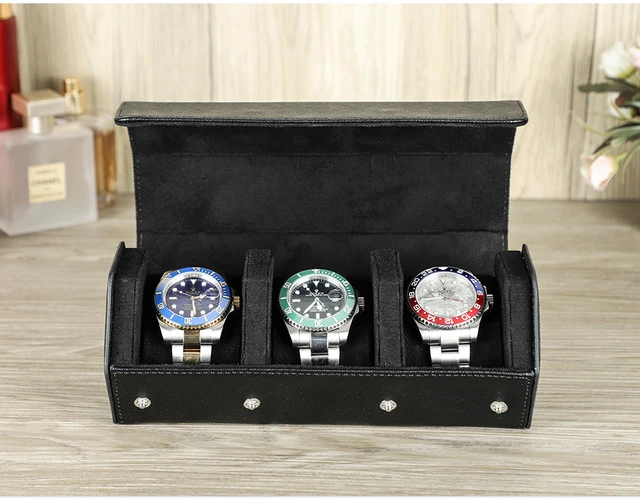 Travel Watch Storage Best Watch Box For Rolex Contacts Leather Travel Case  Slot Crazy Horse India Ubuy