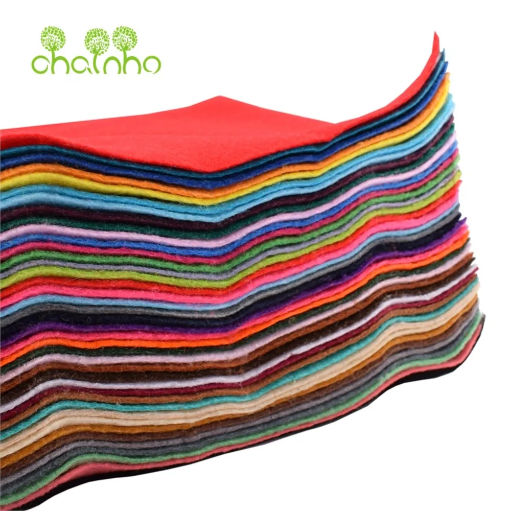 Chainho,Polyester Non Woven Soft Felt Fabric,1.5mm Thickness,DIY Sewing & Quilting Toys,Dolls,Crafts Material,40 Pieces,30x30cm