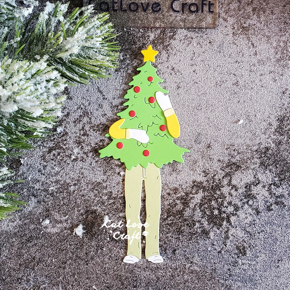 Catlove Gift Christmas tree Boy Girl Metal Cutting Dies Scrapbooking Stencil Die Cuts Card Making DIY Craft Embossing New Dies