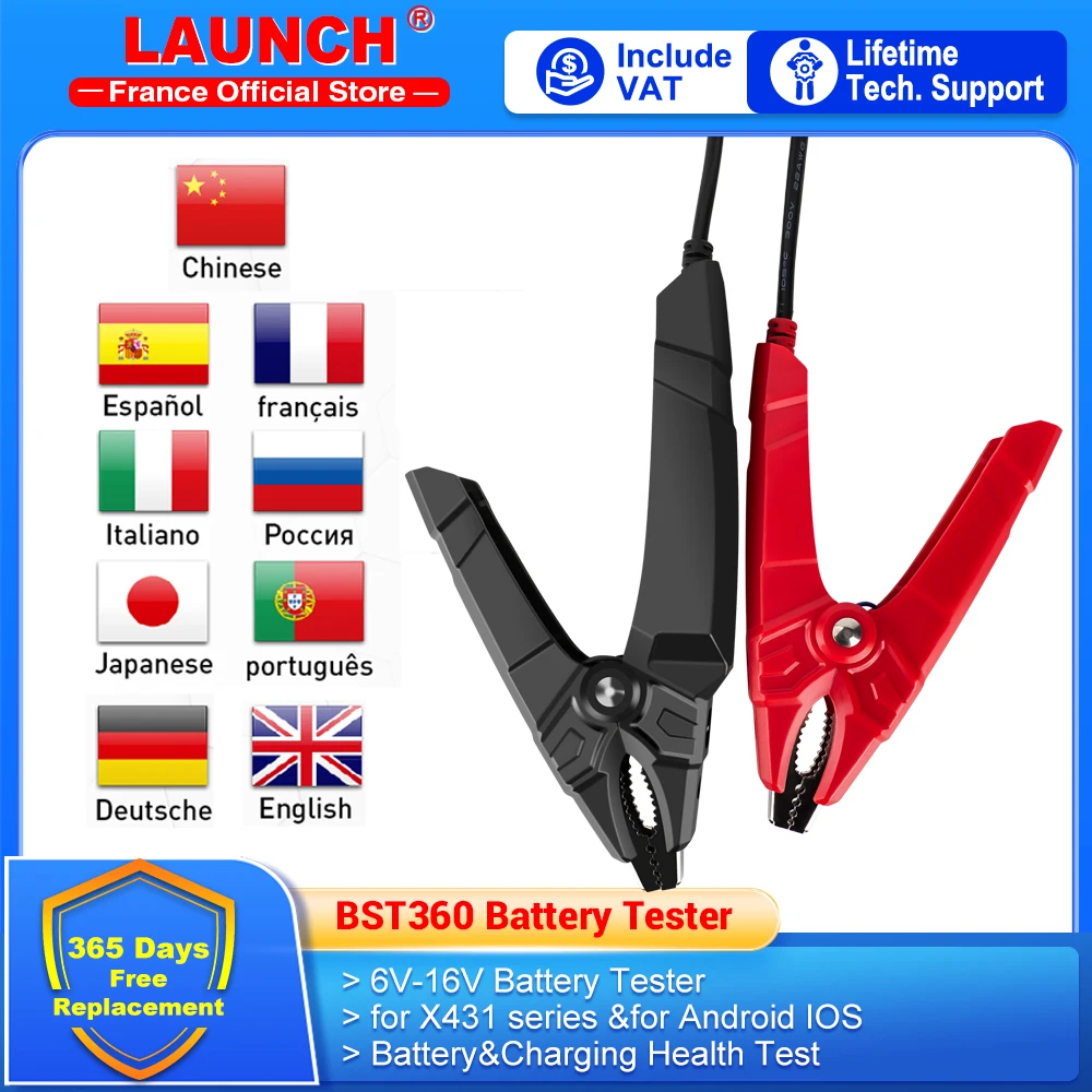 LAUNCHBST360BluetoothBatteryTester12VCarMotorcycleBattery
