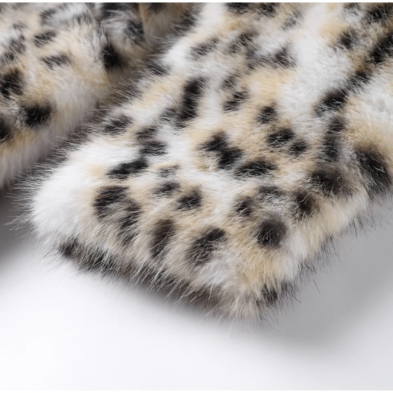 Fashion Animal Lapel Faux Fur Long Coat Women Loose Long Sleeve Pocket Lady Overcoats Autumn Winter Warm Street Thick Outwear
