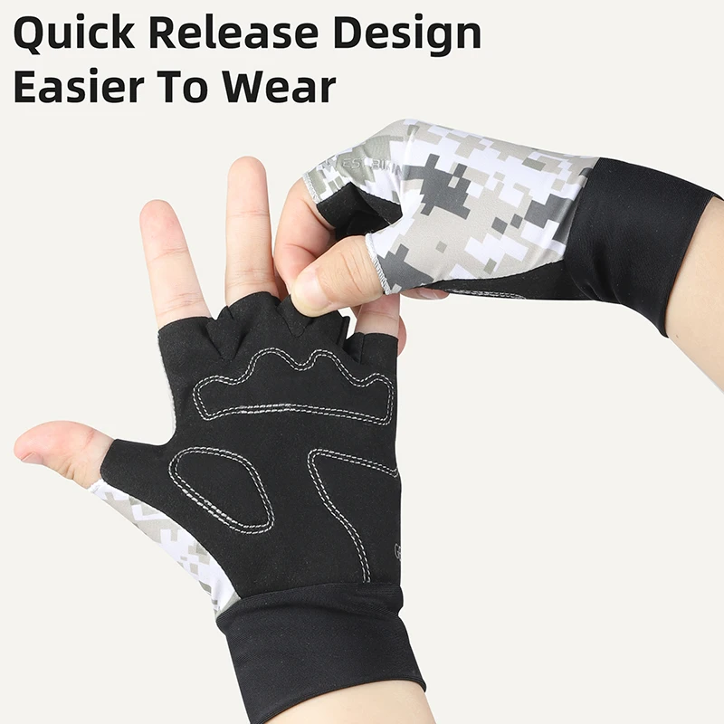 WEST BIKING Children's Gloves Kids Half Finger Gloves Anti-slip Comfortable Cycling Running Gloves for Boys Girls Outdoor Sports 2