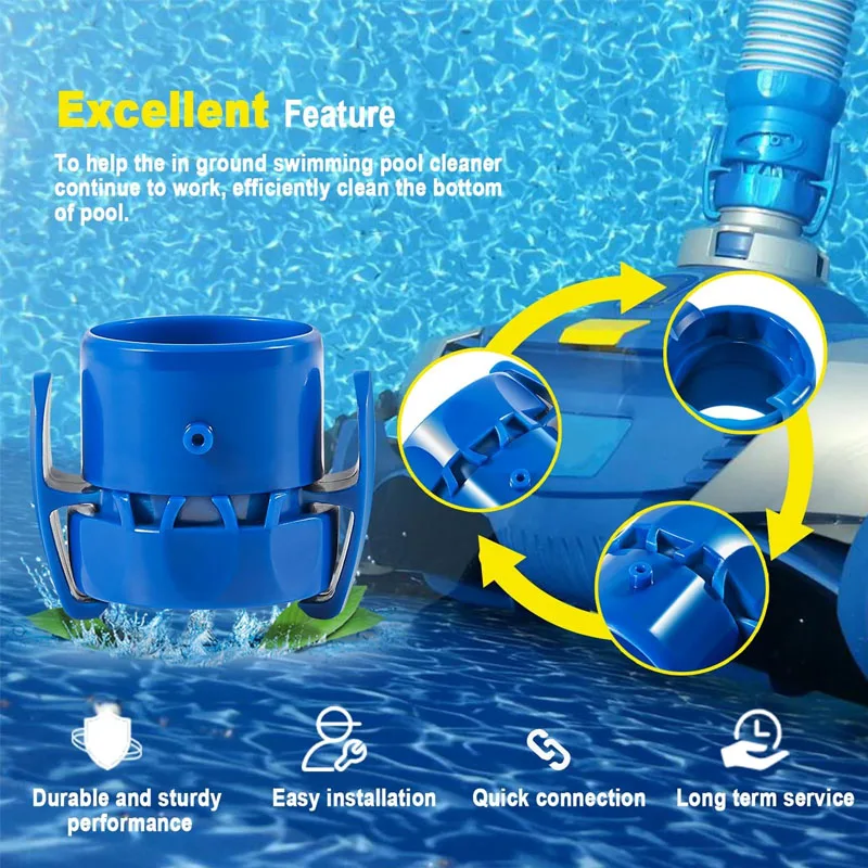 R0526900 Pools Quick Connector Fits for Zodiac Baracuda MX6, MX8, T5 & T5 Duo Suction Cleaners , Blue