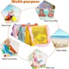 Portable Beach Bag Foldable Protable Kids Beach Toys Storage Bag Outdoor Children Swimming Large  Sundries Organizers Backpack 5
