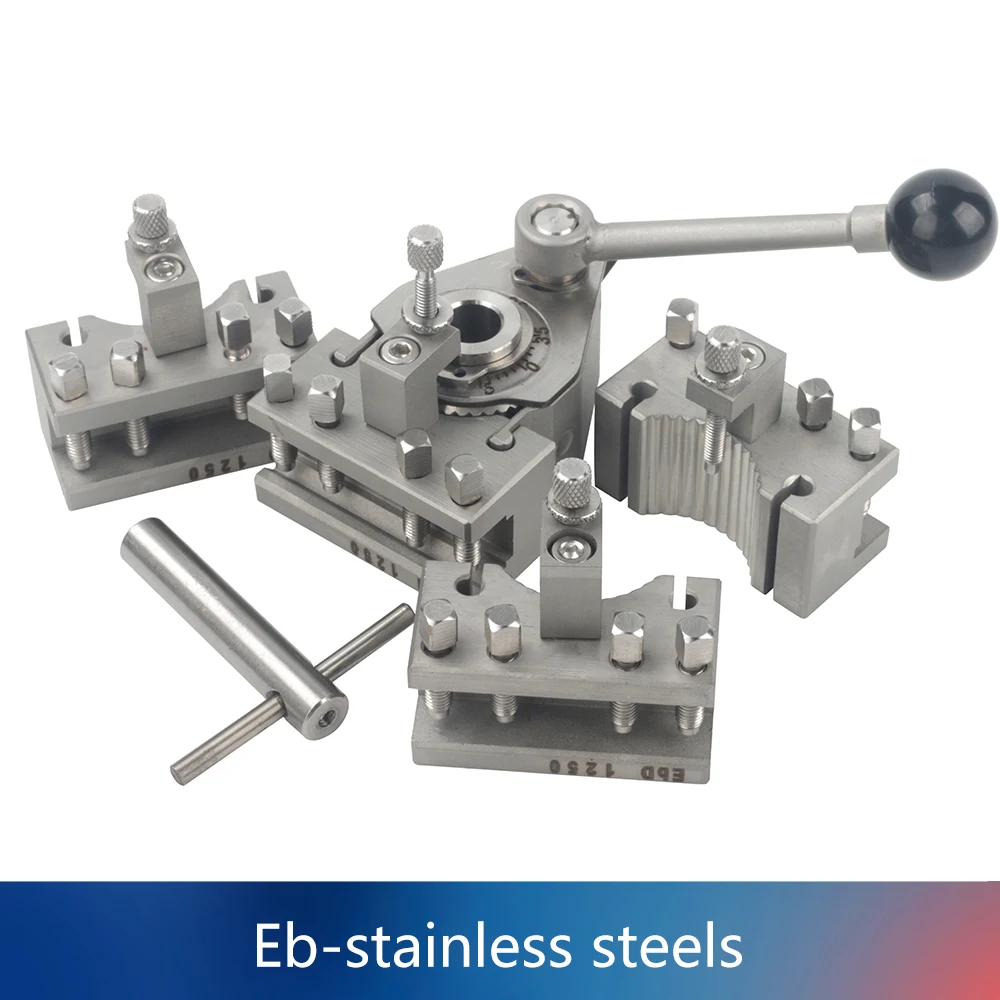 Quick Change Tool Post Set Turret lathe tool holder Aa Eb Ec 12x12mm 15x15mm for WM210V&WM180V&0618&C2&BD-6 120-250mm Bed Swing tool holder lathe tool holder lathe tool