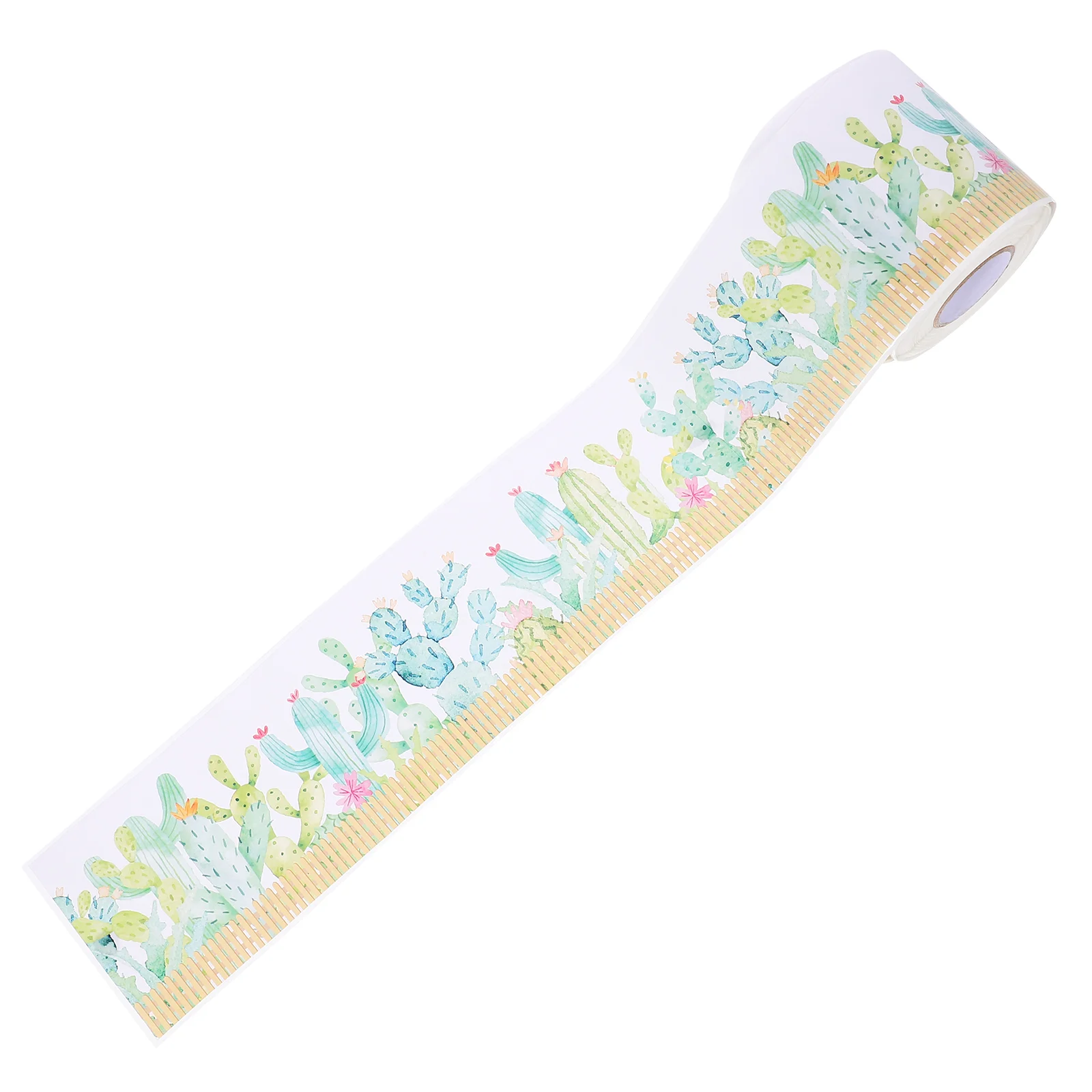 

Watercolor Cactus Pattern Bulletin Board Border Blackboard Frame Sticker Board Sticker