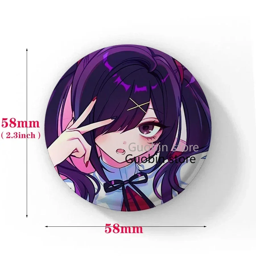 58mm Needy Girl Overdose Game Button Pin Cute Anime Character Cartoon Brooch Badge for Backpack Accessories Decor Fans Collect enamel pins metal pins lapel pins cartoon pins metal brooch fashion brooches medal badge