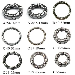 2pcs/4pcs Bike Full Set Wheel Hub Bearings 3/16in And 1/4in Front Rear Steel Bearing Bicycle Repair Cycling Accessories Parts