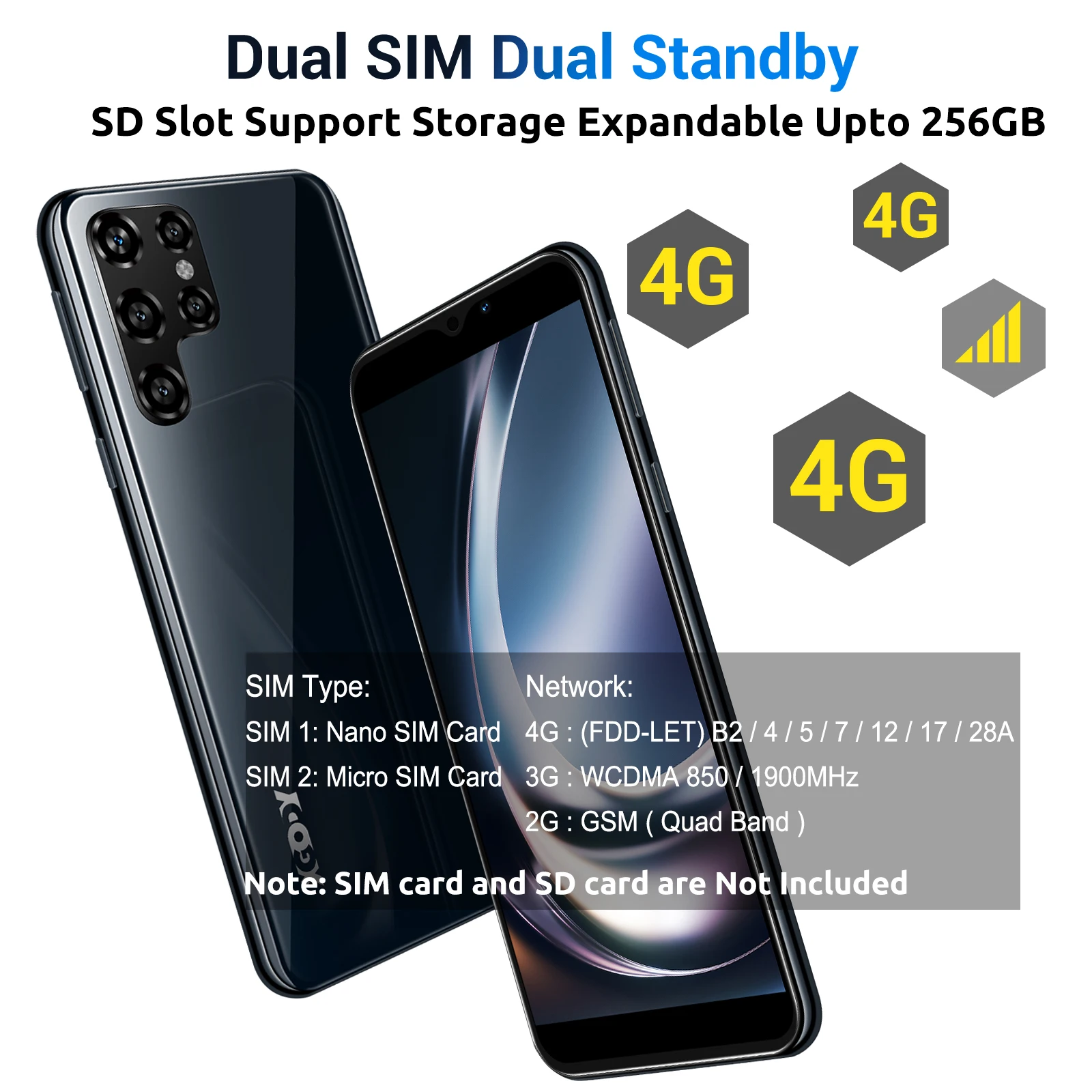 XGODY X60 Android Smartphone,6.0 inch,16GB ROM 2GB RAM,5+5MP,Cellphones,Dual SIM Quad Core,4G LTE Network,Mobile Phones,Face ID 6