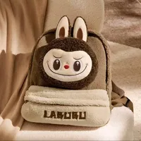 New LABUBU Children's Shoulder Bag Plush Kindergarten Schoolbag Ladies Cute Backpacks 1