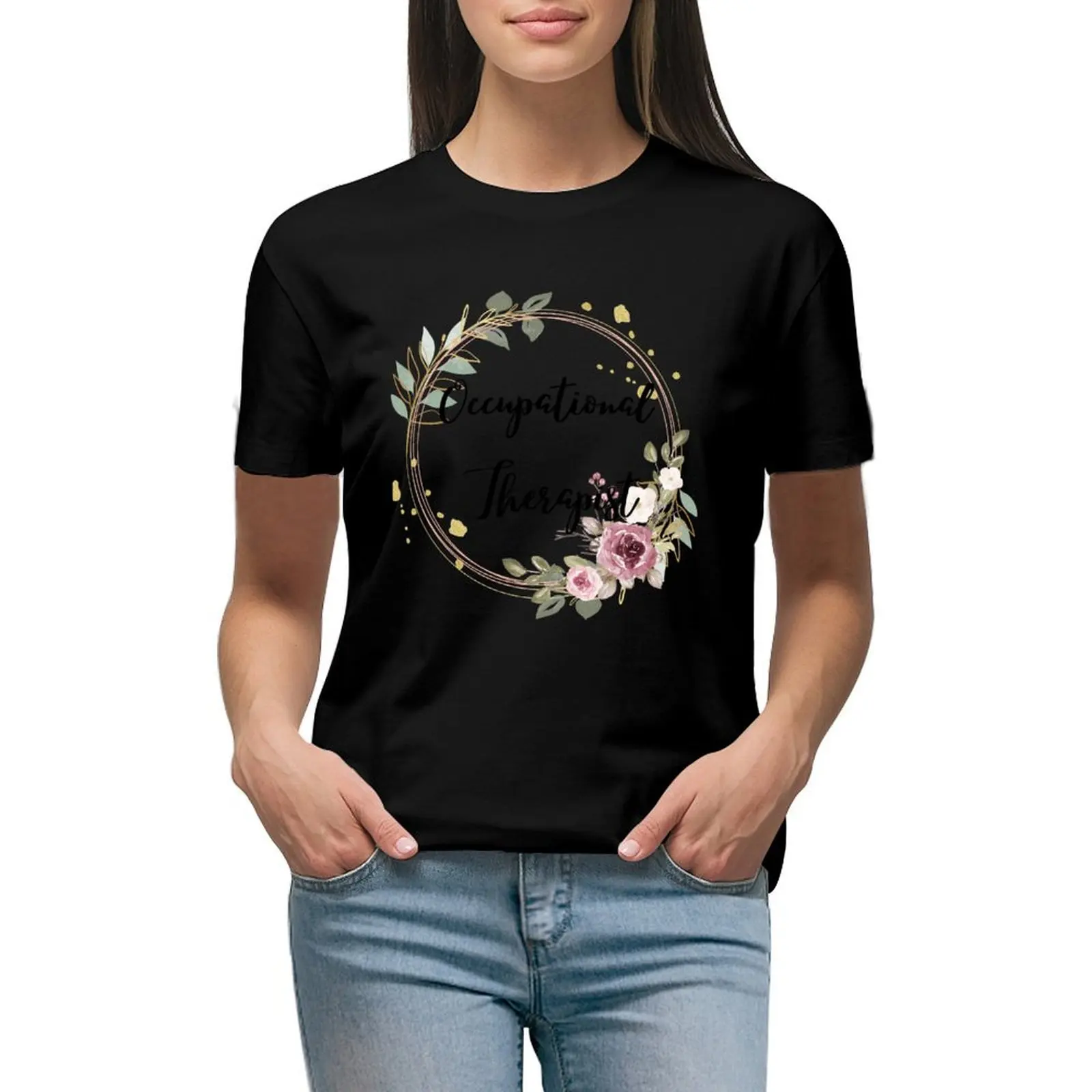 

Occupational Therapy T-shirt lady clothes summer top graphic t-shirts for Women