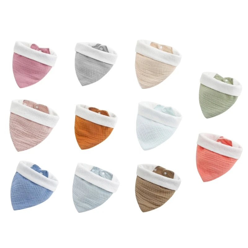 

Baby Drooling Bib Newborn Burp Cloths Gauze Teething Bib Neck Scarf Adjustable Cotton Bib Infant Double Side Feeding Bib 1560