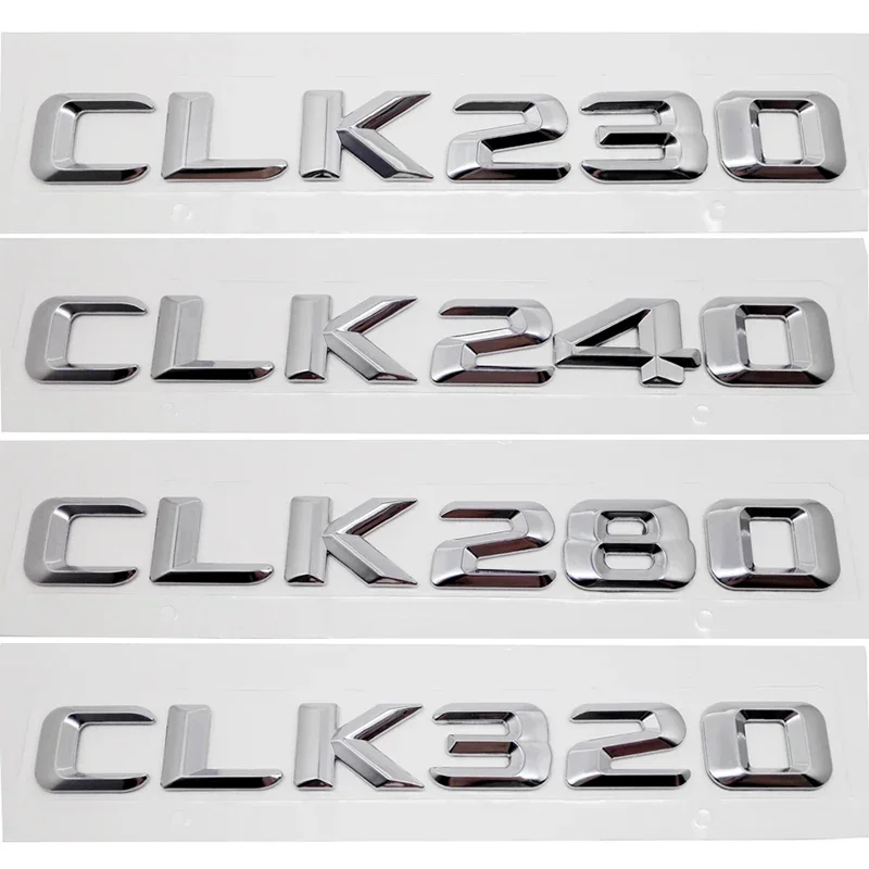메르세데스 벤츠 CLK55 CLK63 CLK200 CLK230 CLK240 CLK280 CLK320 CLK 클래스 테일 배지용 3D 레터 자동차 트렁크 엠블럼 스티커