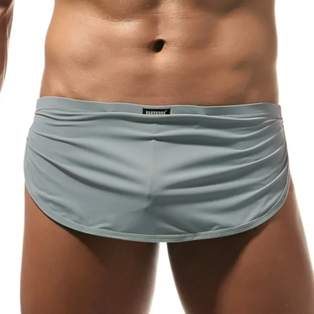 Breathable Men's Panties Homewear Casual Loose Shorts With Pouch Thongs Elastic Man Boxer Briefs Shorts Trunks Underwear