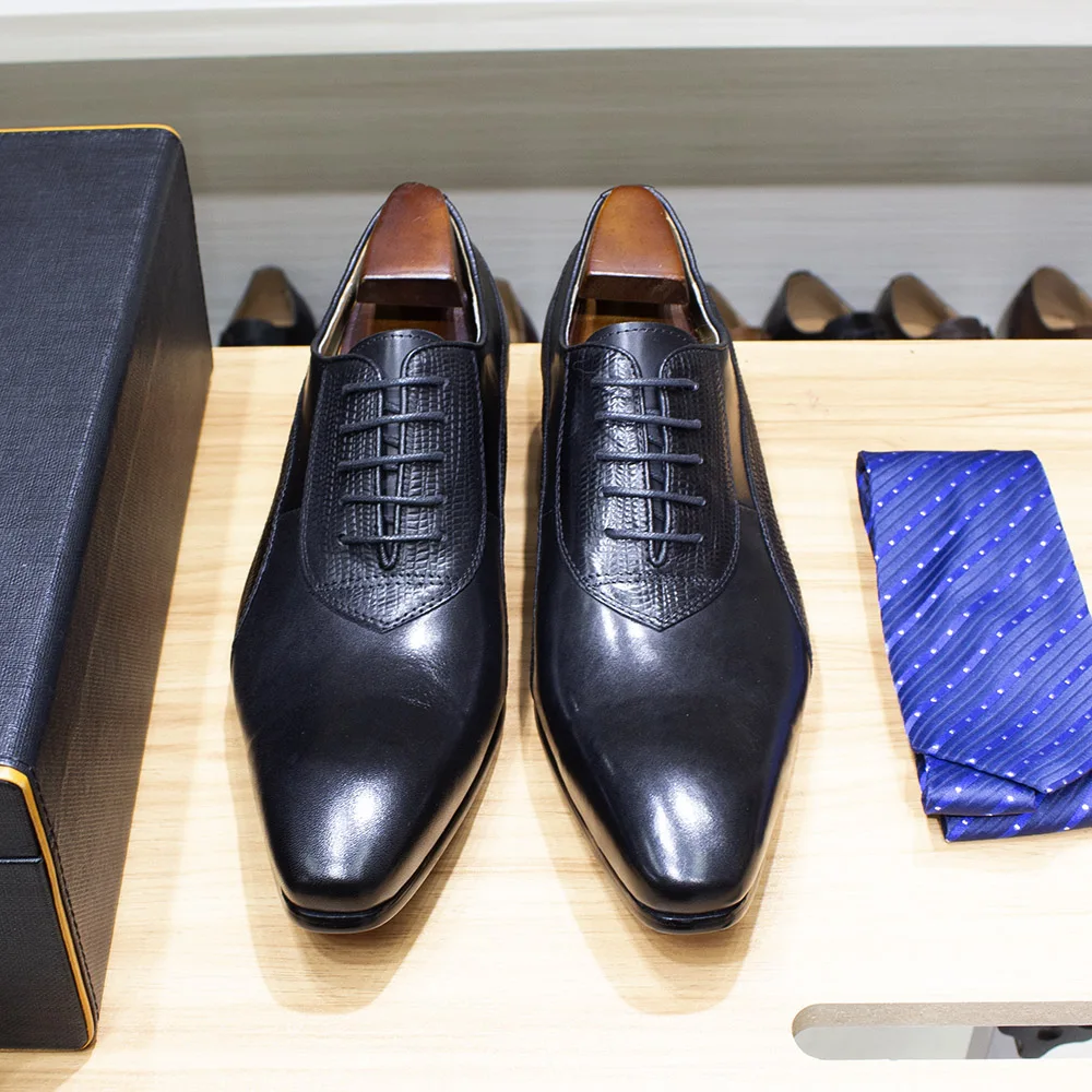 Chaussures Oxford Homme Cuir Chaussures Habillées Homme En Cuir Oxford - Mocassins à Enfiler Style Business Décontracté Antidérapants Chaussures Affaires Homme