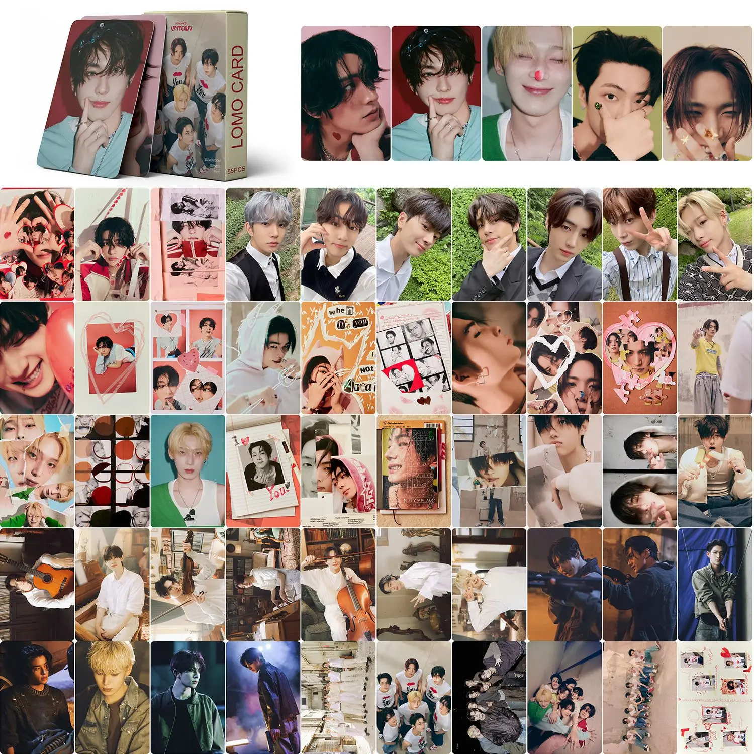 Kpop E Group DARK BLOOD New Album Lomo Cards E Photocards JUNGWON JAY Photo Cards 55Pcs/Set album cards,lomo cards