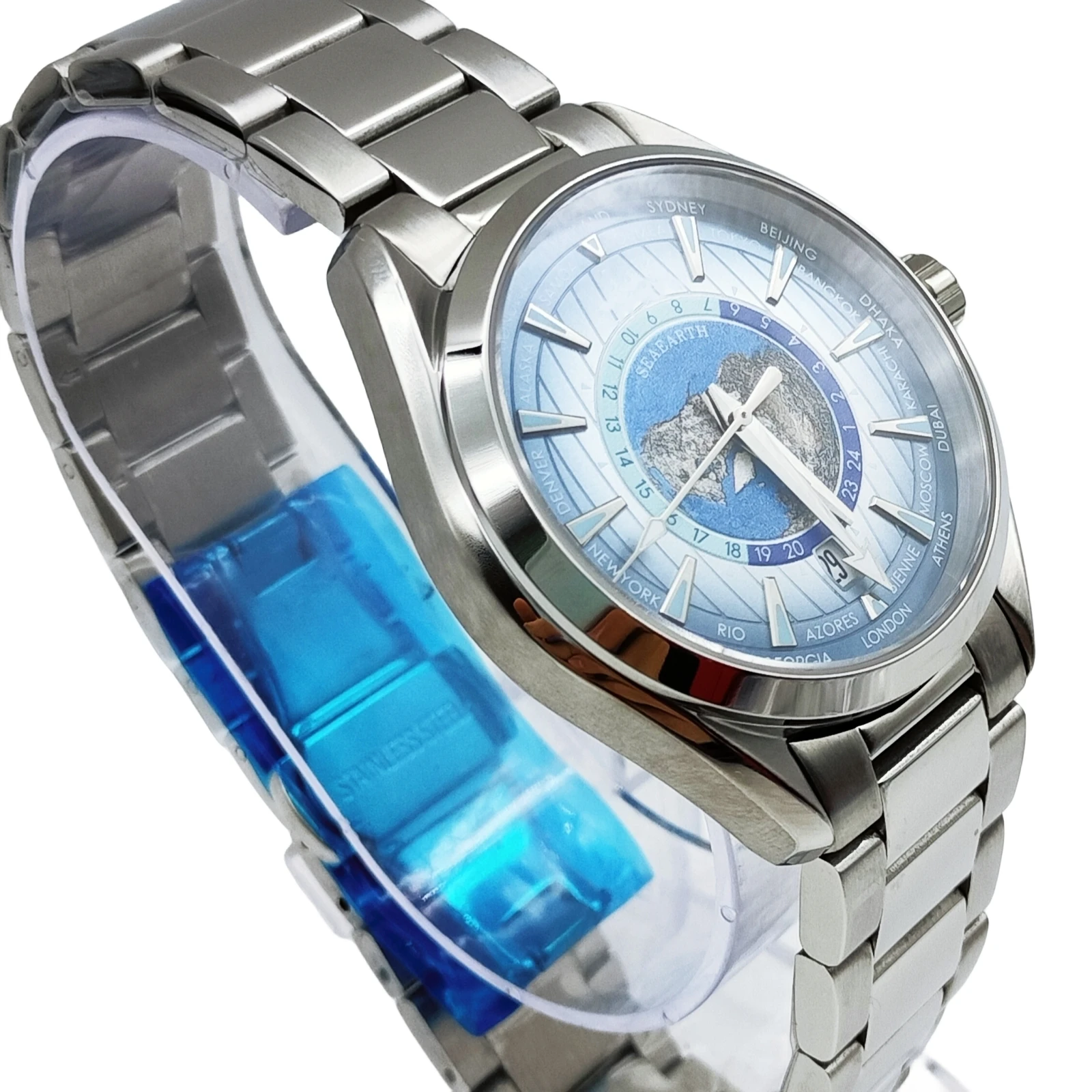 40mm Men's Watch NH35 Six-PT Calander Automatic Movement Sapphire Glass Steel Belt Business Luxury Waterproof