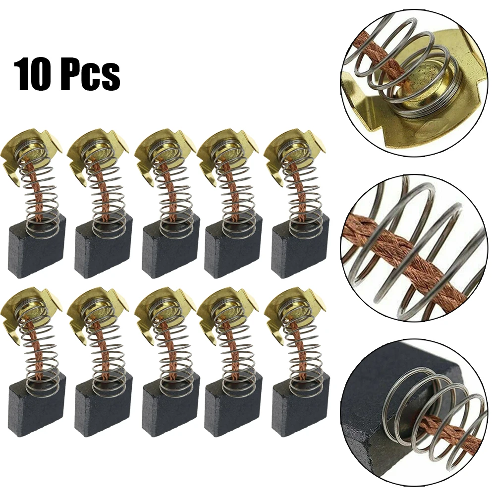 10 Pcs Carbon Brushes 7*18*16mm Replacement Parts For CB-204 Demolition Hammer Angle Grinder Accessories Power Tools htd 3m bf model 35teeth bore5 6 6 35 8 10 12 12 7 14 15 16 17 18 19mm timing belt width 11mm 16mm 3d printer cnc parts