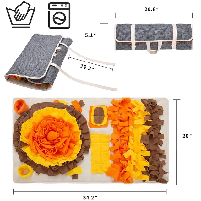 DIY Connectable Candy Colors Jelly Pet Snuffle Mat Water Resistant Slow  Eatting Training Dog Bowl Mat Pad