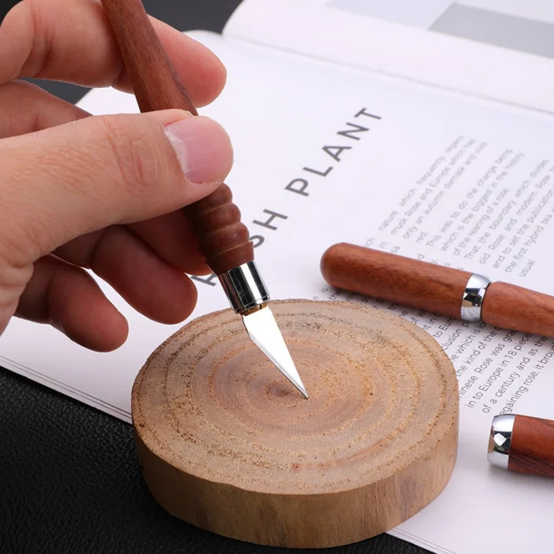 1PC Wood Scalpel Pocket Knife Non-slip Cutter Engraving Craft Knives for Mobile Phone Laptop PCB Repair Hand Tools 1-Blades