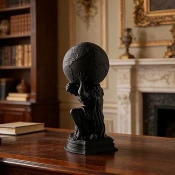 Statua/Scultura Atlas (1 o 2 Pezzi) - Ornamento di Lusso per Casa o Ufficio, Decorazione per Auto, Regalo per le Feste, Decorazione Moderna, Ottima Idea Regalo, Ornamento da Collezione