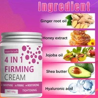 Crème raffermissante 4 en 1, gingembre, aloe vera et essence de café – Crème raffermissante hydratante pour le corps pour abdominaux, bras et jambes 2