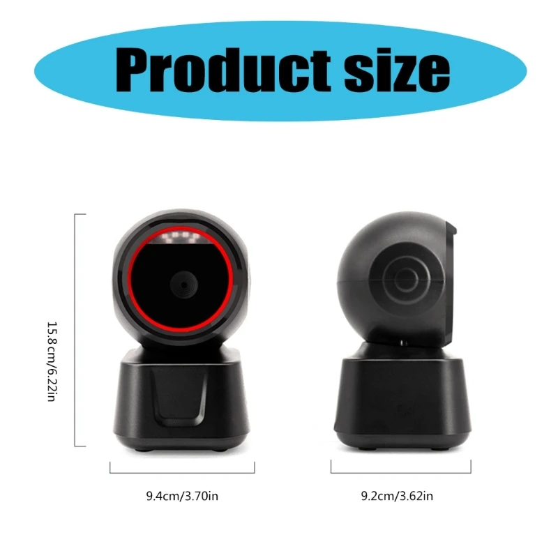 B Efficient 2D Barcode Reader, Durability 2D QR Barcode Scanners for Retail Stores and Inventory Management Bookstore