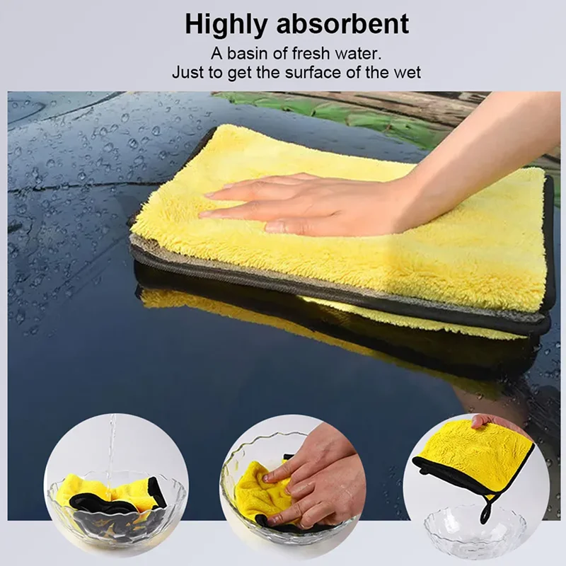 Microfiber Towel Car Wash Auto Cleaning Drying Cloth Hemming Car Care Detailing