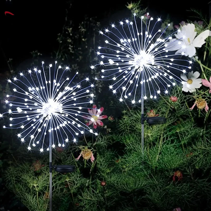 

1pc Garden Solar Firework Fairy Lights 60 LED Outdoor Decoration 8 Flashing Modes Lawn Pathway Lights