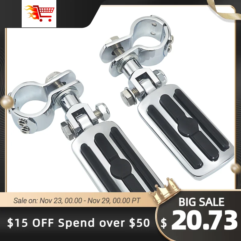 Reposapiés para motocicleta JXPANG M8 plegables color dorado universales