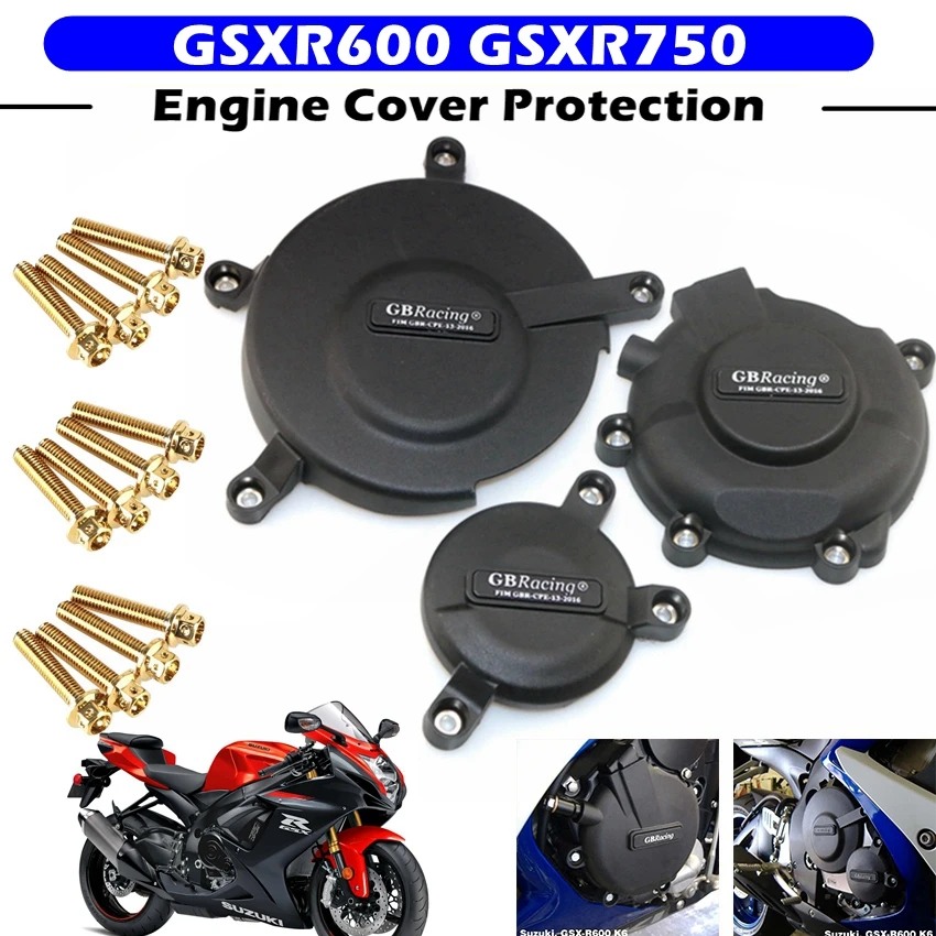 Motorcycle Engine Cover Engine Cover Protector Motorcycles Engine Cover Protection Case For GB Racing For SUZUKI GSXR600 GSXR750 2006-K6 K7 K8 K9 L0-M3 GBRacing