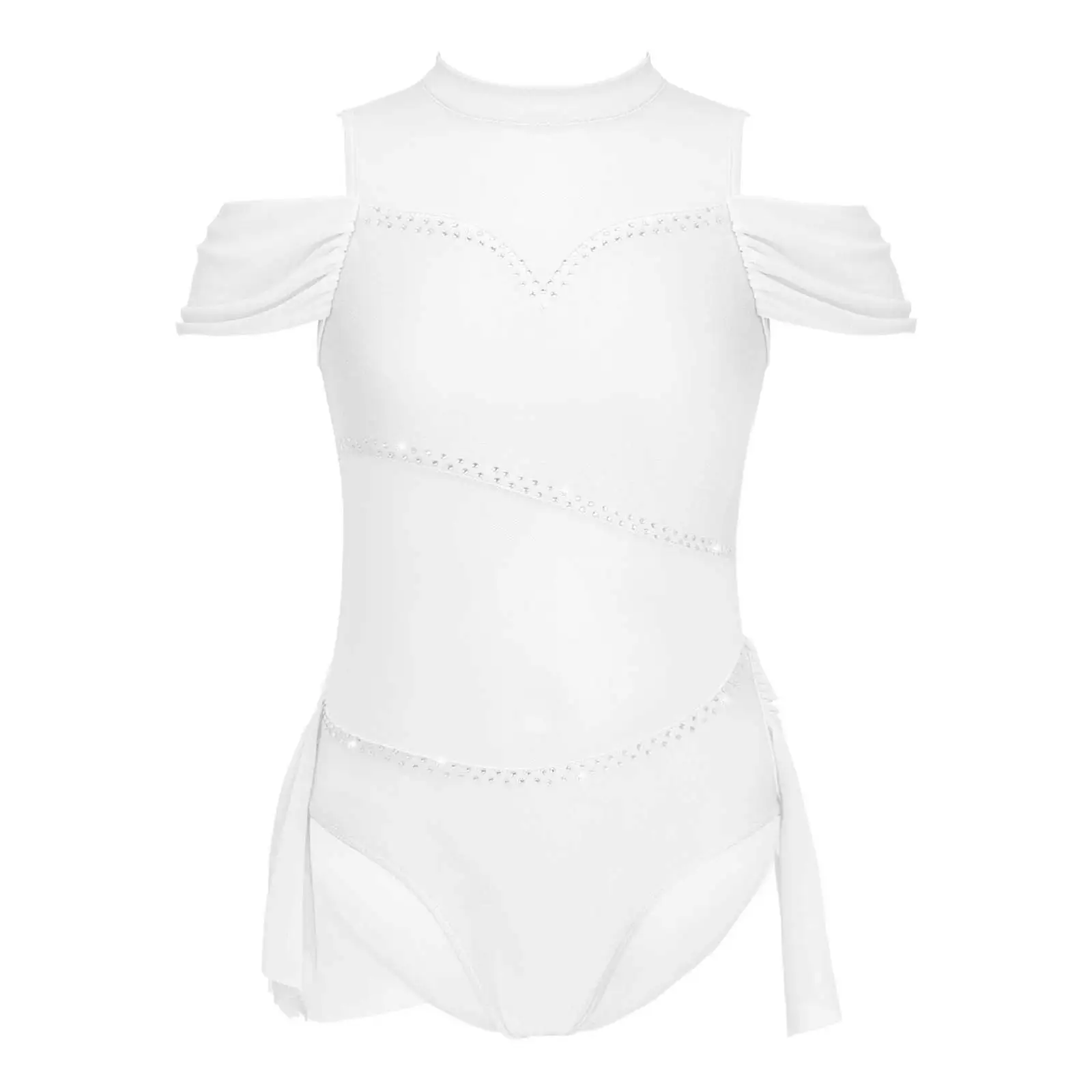 thumbnail image 1 of Niños Niñas gimnasia Ballet Leotardos tutú princesa mono brillante Rhinestone patinaje artístico Ballet Jersey mono Ropa de baile, 1 of 5