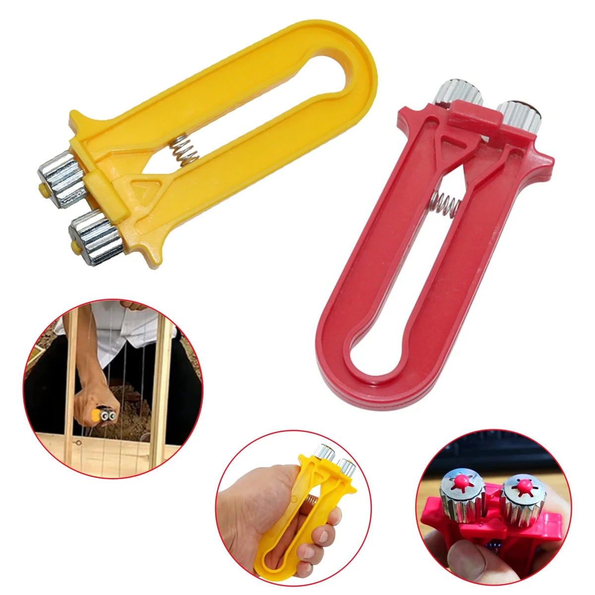 Nest Frame Iron Wire Tensioner Plastic Handle Wire Reel Beekeeping Tool No. 24 Beehive Steel Tensioner 1Pc