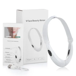 Advanced V Shape Facial Lifting and Slimming Massager with EMS Technology (White)