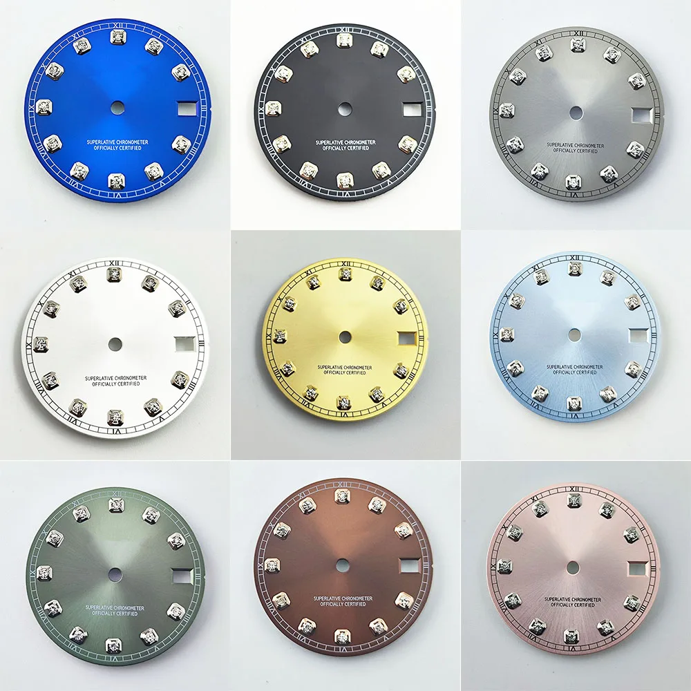 

The New NH35 Dial 28.5mm NH36 Dial is suitable for Nh35 Nh36 automatic mechanical movement watch Accessories