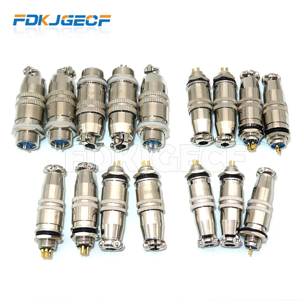 Xs8 Xs9 Xs10 Xs12 Connettore Per Aviazione Connettore Rapido Circolare Push-Pull 2/3/4/5/6 Pin Contatto Placcato Oro Spina Maschio E Femmina