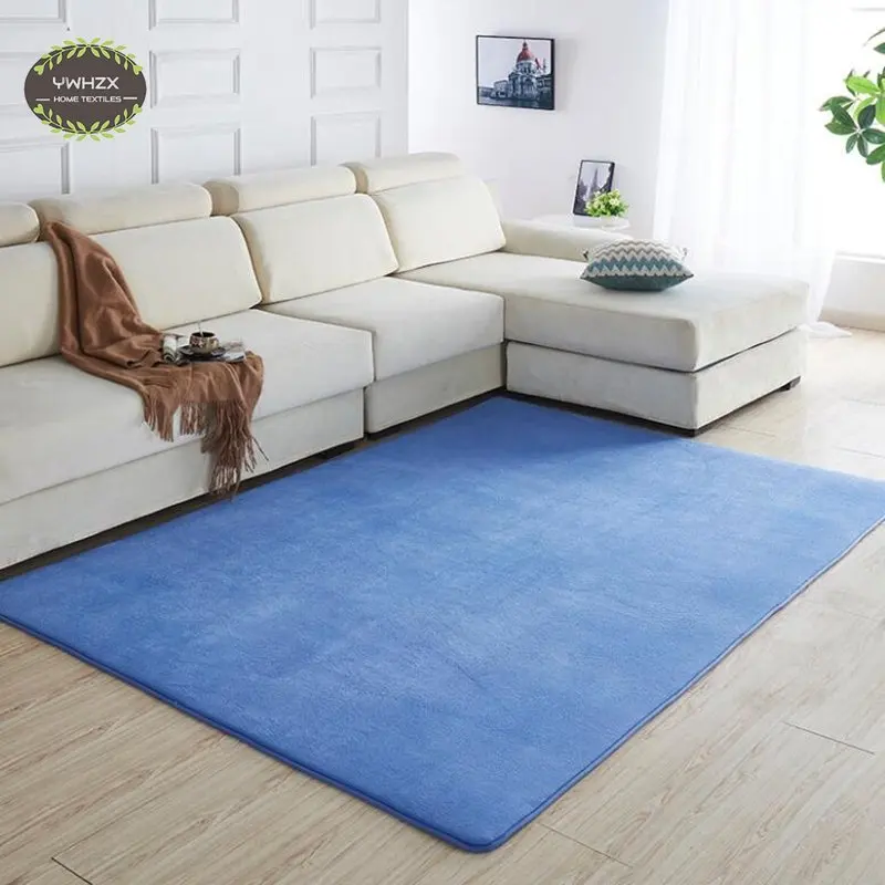 

Solid Color Carpet for Living Room Modern Non-Slip Tea Table Area Rug Soft Flannel Children Bedroom Play Crawling Mat Decor