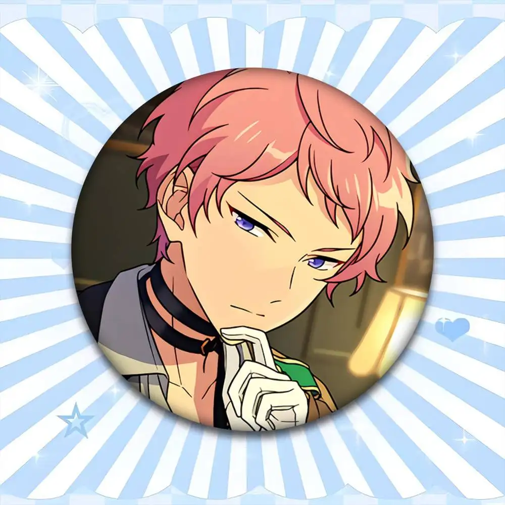 1pc Valkyrie Shu Itsuki Mika Kagehira EnsembleStars 스타일 배지 브로치 백팩 장 라운드 에나멜 핀 액세서리용