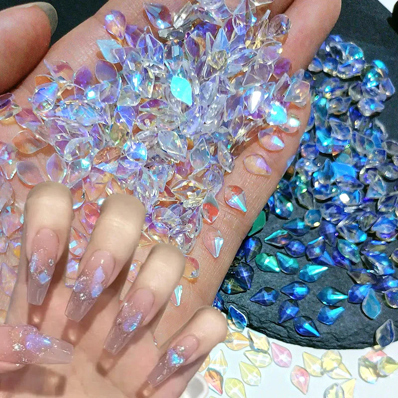 

100pcs 3D Aurora Nail Art Charms Mixed Cute Nail Charms for Acrylic Nails Flower Bowknot Bear Butterfly Resin Charms for Nails