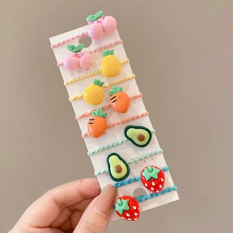 10 Piece/set Elastic Hair Bands For Girls Hair Accessories Children Ties Ring Head Rope Kids Cartoon Rubber Bands