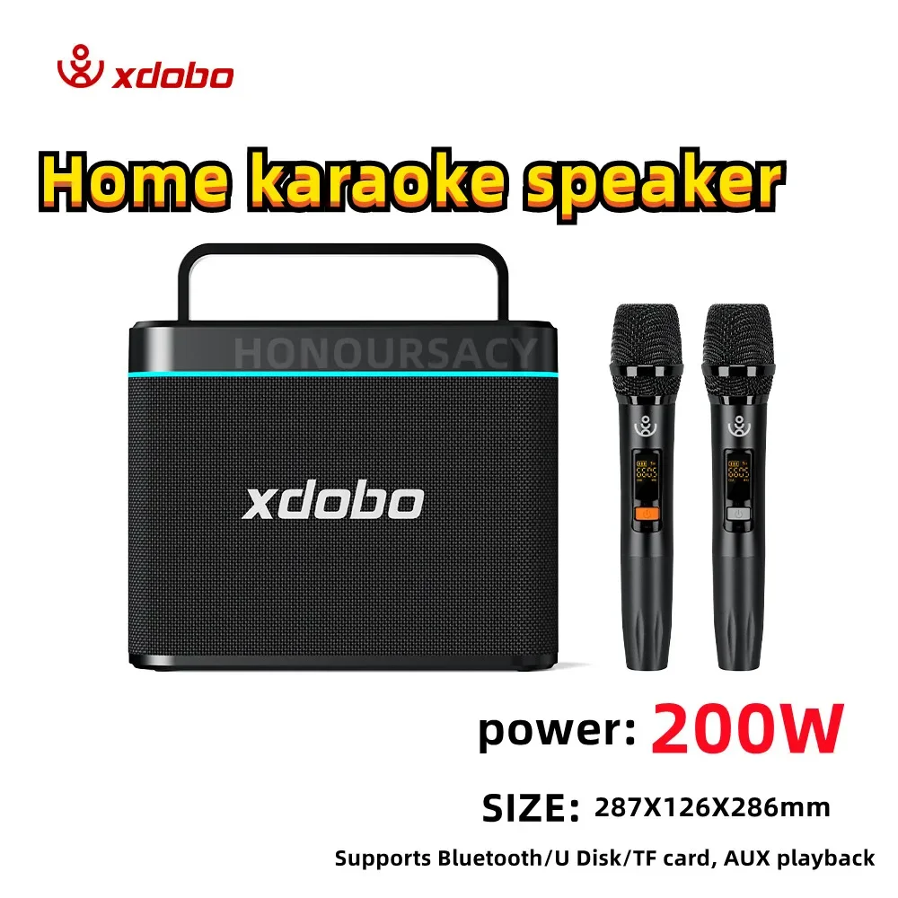 

XDOBO Tuner 200W Big Power Powerful Portable Bluetooth Speaker Camping K SONG Party Box Heavy Bass Wireless MIC Caixa De Som USB