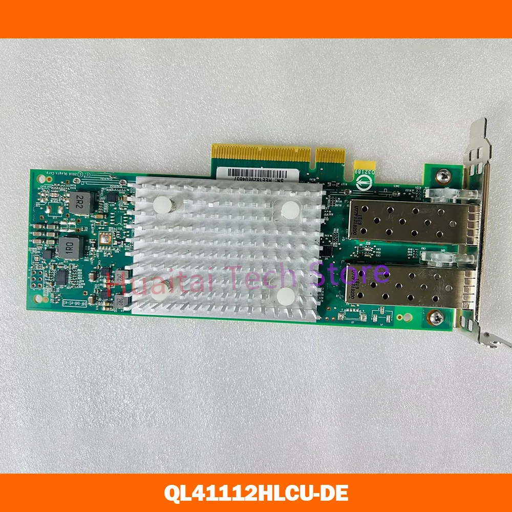 For DELL Ten Gigabit Dual port Optical Fiber Network Adapter QL41112HLCU DE 807N9 C5RNH 5252W