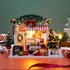 DIY Wooden Doll Houses Christmas Dessert Shop Casa Miniature Model Kit Villa Dollhouse with Furniture Led Light for Friends Gift 2