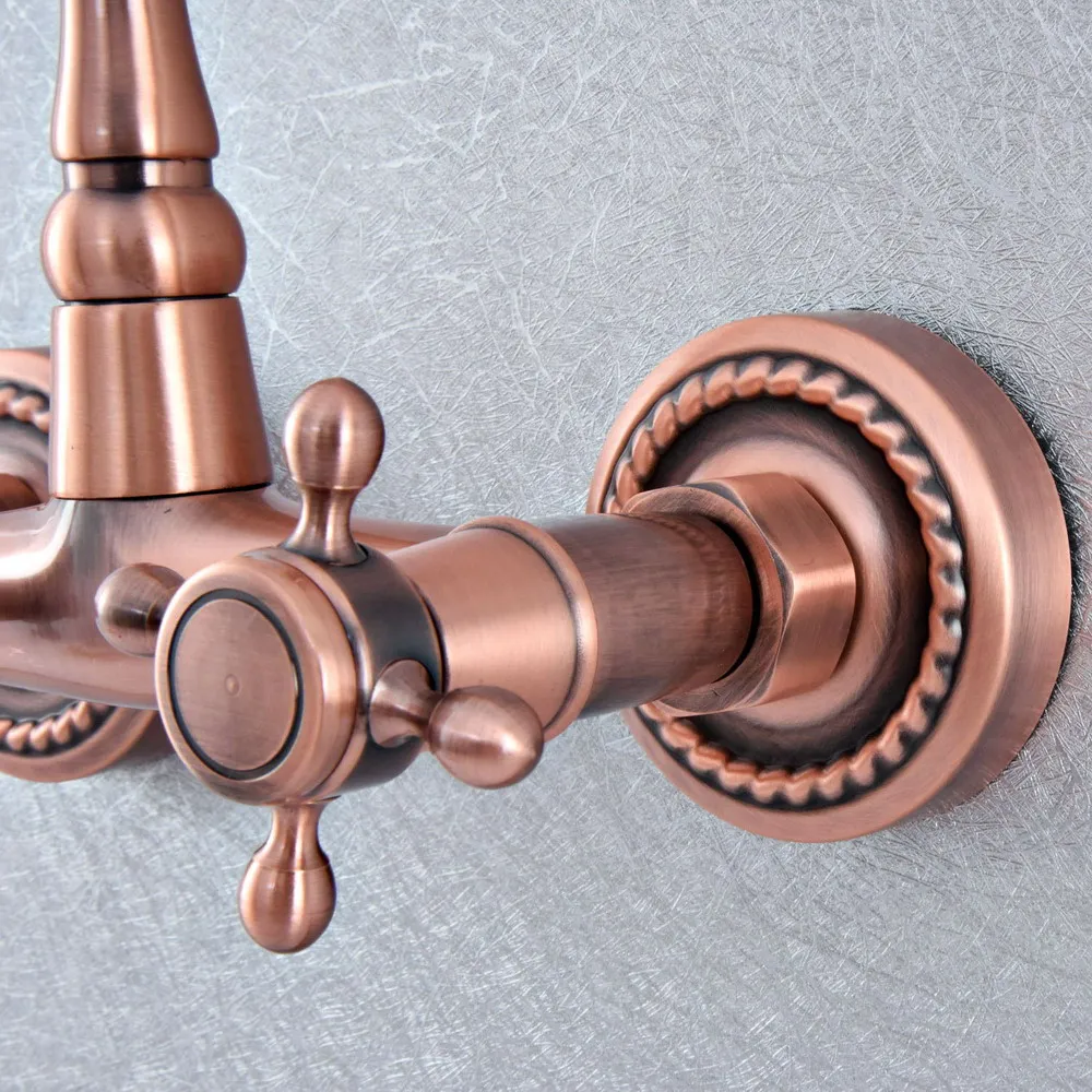 antigo cobre vermelho bronze fixado na parede 01