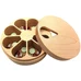 

Solid Wood Pill Organizer Case Box Multipurpose Kitchen Salt Spice Cellar Jars Containers Earring Jewelry Ring Box